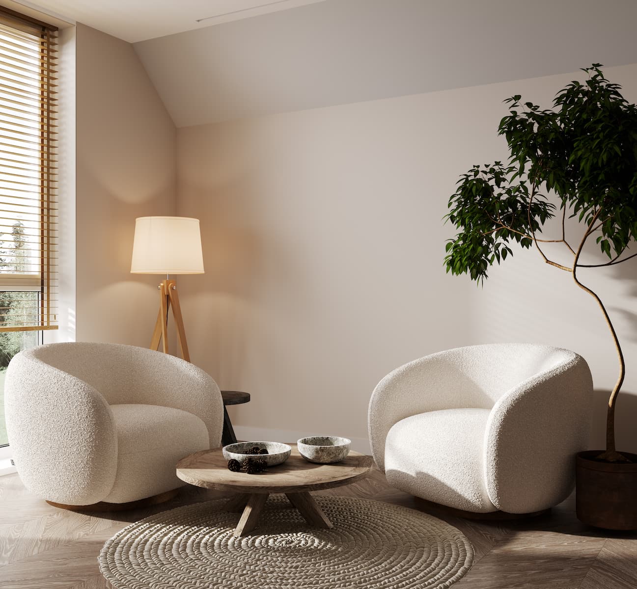 fauteuil-moderne-blanc-interieur-salon-confortable-fond-beige-rendu-3d (1)